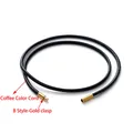 Lederkette 45 bis 60 cm mit Verschluss – Farbe B-Coffee