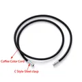 Lederkette 45 bis 60 cm mit Verschluss – Farbe C-Coffee