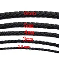 Lederkette geflochten 2 bis 4 mm mit Stahlverschluss – 2