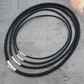 Lederkette geflochten 2 bis 4 mm mit Stahlverschluss – 3