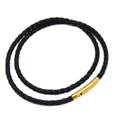 Lederkette geflochten 2 bis 4 mm mit Stahlverschluss – 5