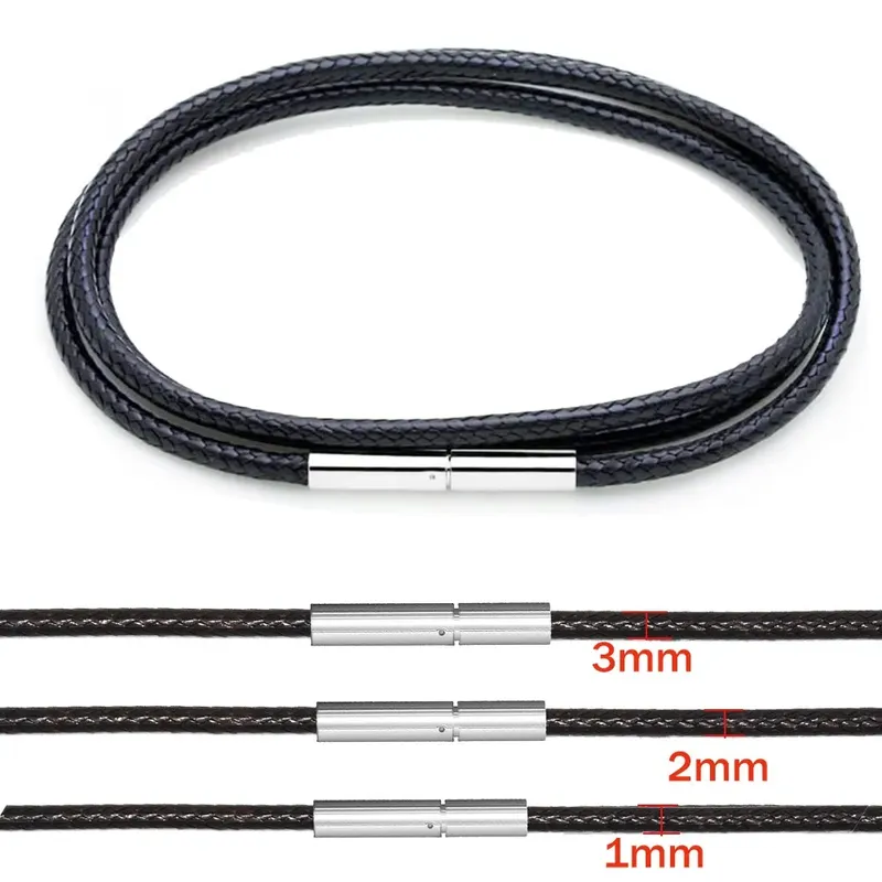 Lederketten 40 bis 65 cm im 3er Set