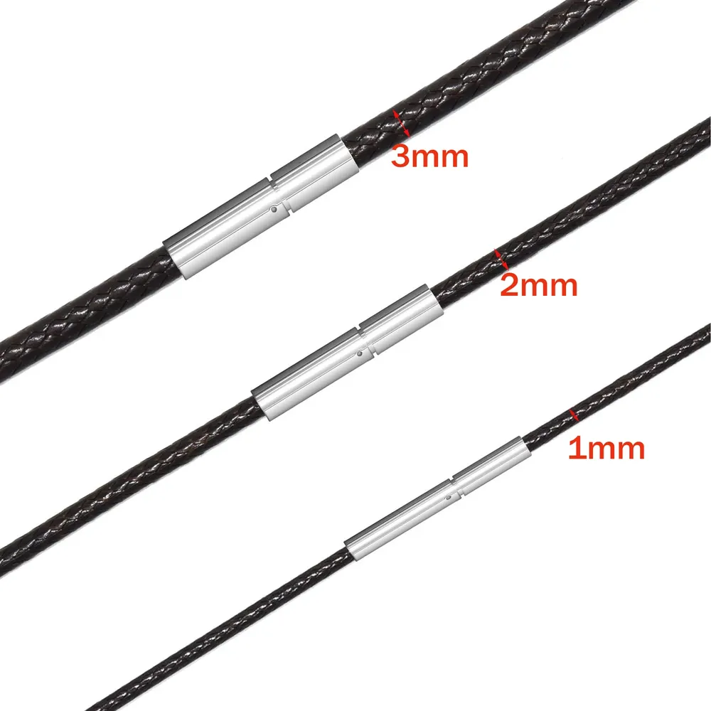 Lederketten 40 bis 65 cm im 3er Set