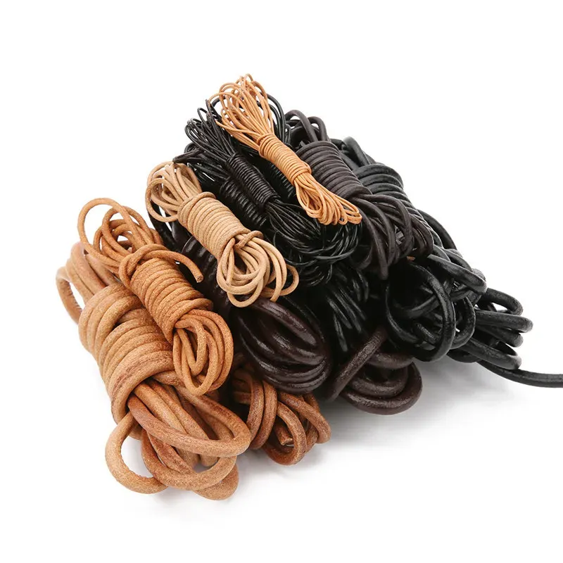 Lederkordel rund 1 bis 8 mm für Schmuck