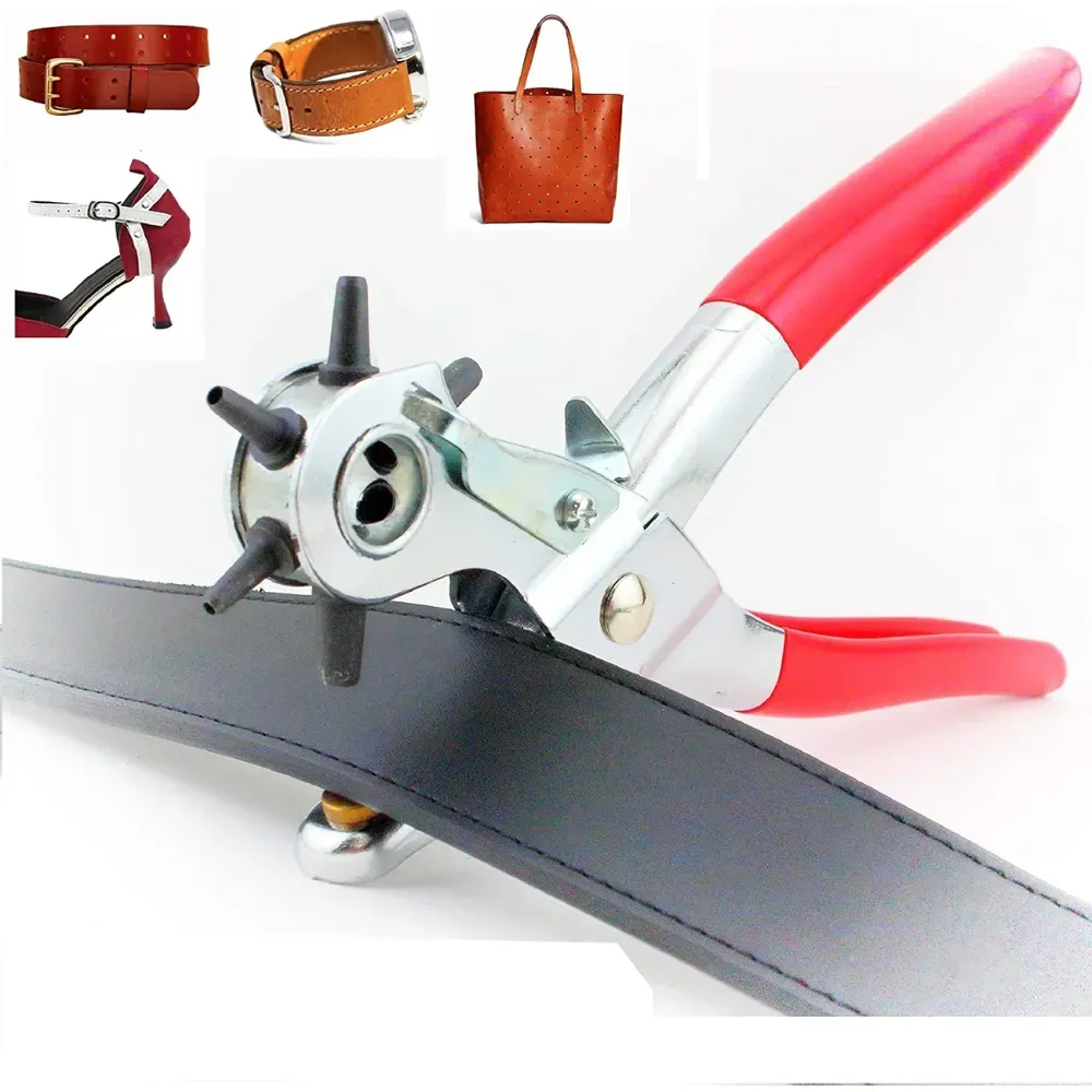 Lederlocher Zange 6 Größen für Gürtel und Hundehalsbänder