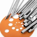 Lederlochstanzen-Werkzeuge 6-teilig rund – Farbe Round punching