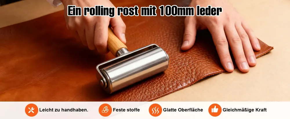 Lederroller 100mm zum Kantenkleben und Glätten