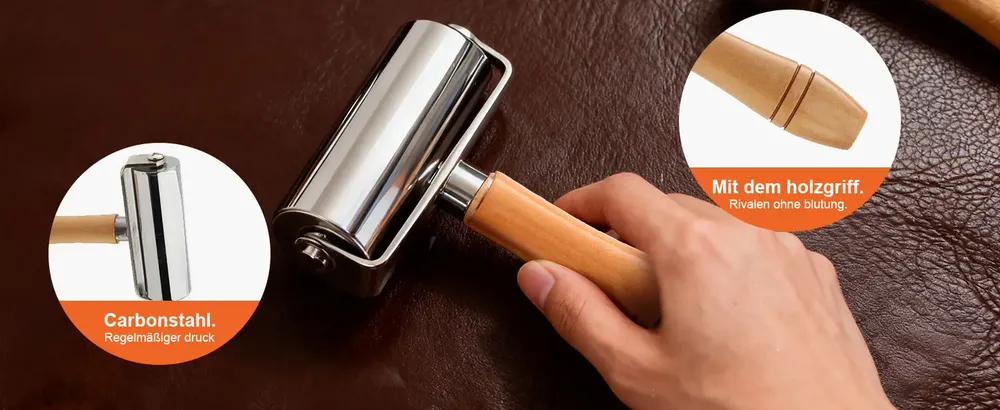 Lederroller 100mm zum Kantenkleben und Glätten