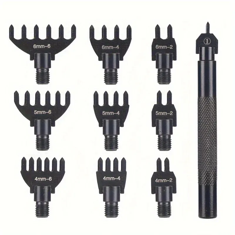 Lederstecher Diamant-Stecher 4 bis 6 mm 1 bis 6 Zinken