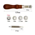 Lederwerkzeug Rillen Fasen Näh Rad Abstandshalter Set – 4