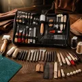 Lederwerkzeug Set 59 Teile Canvas Tasche – Farbe Braun