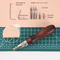 Lederwerkzeug Set Hand Nähen Stanzen Schnitzen – 2