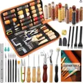 Lederwerkzeug Set mit Reißverschluss-Tasche – Farbe leather suit
