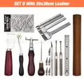 Lederwerkzeug Set Saddle Groover Stitching Schlag – Farbe SET D With Leather