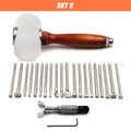 Lederwerkzeug Set Saddle Groover Stitching Schlag – Farbe SET E