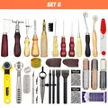 Lederwerkzeug Set Saddle Groover Stitching Schlag – Farbe SET G