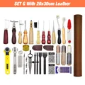 Lederwerkzeug Set Saddle Groover Stitching Schlag – Farbe SET G With Leather