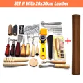 Lederwerkzeug Set Saddle Groover Stitching Schlag – Farbe SET H With Leather