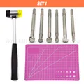 Lederwerkzeug Set Saddle Groover Stitching Schlag – Farbe SET I