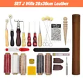Lederwerkzeug Set Saddle Groover Stitching Schlag – Farbe SET J With Leather