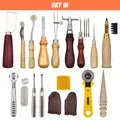Lederwerkzeug Set Saddle Groover Stitching Schlag – Farbe SET M