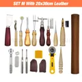 Lederwerkzeug Set Saddle Groover Stitching Schlag – Farbe SET M With Leather