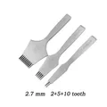 Locher Eckmeißel 2,7 bis 3,85 mm für Lederhandwerk – Farbe 2.7mm 2 5 10 tooth