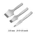 Locher Eckmeißel 2,7 bis 3,85 mm für Lederhandwerk – Farbe 3.0mm 2 5 10 tooth