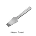 Locher Eckmeißel 2,7 bis 3,85 mm für Lederhandwerk – Farbe 3.0mm 5 tooth