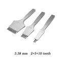 Locher Eckmeißel 2,7 bis 3,85 mm für Lederhandwerk – Farbe 3.38mm 2 5 10 tooth