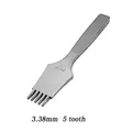 Locher Eckmeißel 2,7 bis 3,85 mm für Lederhandwerk – Farbe 3.38mm 5 tooth