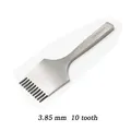 Locher Eckmeißel 2,7 bis 3,85 mm für Lederhandwerk – Farbe 3.85mm 10 tooth