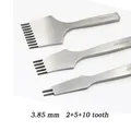 Locher Eckmeißel 2,7 bis 3,85 mm für Lederhandwerk – Farbe 3.85mm 2 5 10 tooth