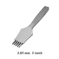 Locher Eckmeißel 2,7 bis 3,85 mm für Lederhandwerk – Farbe 3.85mm 5 tooth
