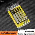 Locher Hohl Punch 4 bis 12 mm für Kleidung und Gürtel – Farbe 5pcs set