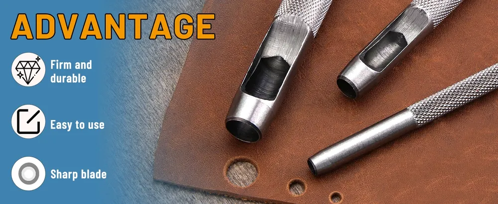 Locher rund hohl 0,5 bis 3,5 mm für Uhrenarmbänder