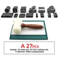 Locher Set geformt 24 bis 52 Teile für Lederhandwerk – Farbe Combination A