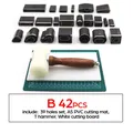 Locher Set geformt 24 bis 52 Teile für Lederhandwerk – Farbe Combination B