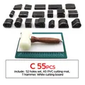Locher Set geformt 24 bis 52 Teile für Lederhandwerk – Farbe Combination C