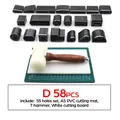 Locher Set geformt 24 bis 52 Teile für Lederhandwerk – Farbe Combination D