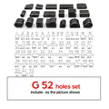 Locher Set geformt 24 bis 52 Teile für Lederhandwerk – Farbe G 52 holes set