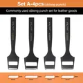 Locher Set länglich 2 bis 7 Teile für Lederhandwerk – Farbe Set A-4 pcs