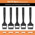 Locher Set länglich 2 bis 7 Teile für Lederhandwerk – Farbe Set B-5 pcs
