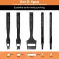 Locher Set länglich 2 bis 7 Teile für Lederhandwerk – Farbe Set D-5 pcs