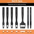 Locher Set länglich 2 bis 7 Teile für Lederhandwerk – Farbe Set E-7 pcs