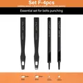 Locher Set länglich 2 bis 7 Teile für Lederhandwerk – Farbe Set F-4 pcs