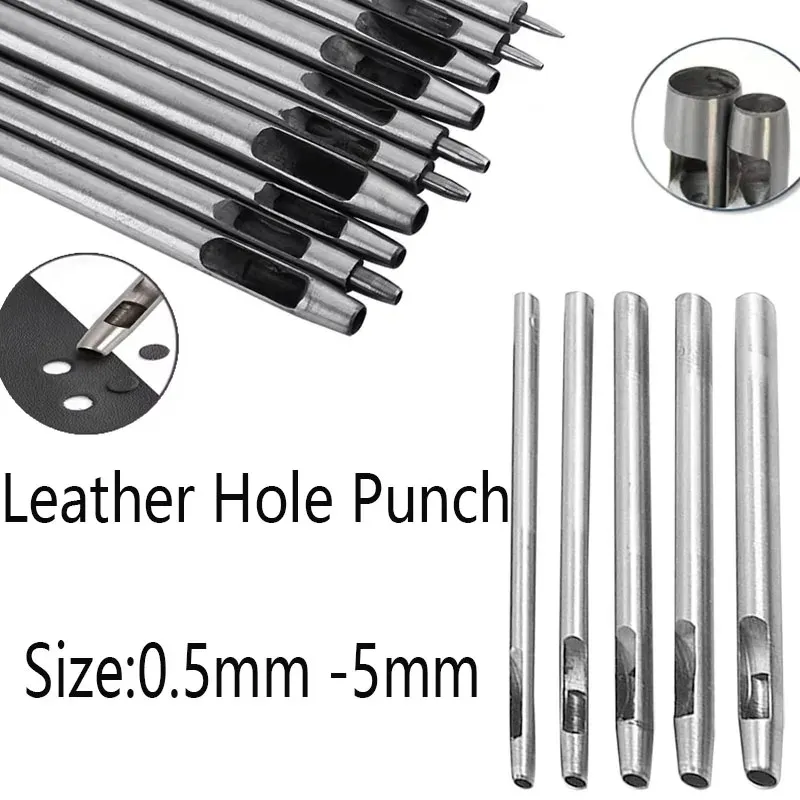 Locher Set rund 0,5 bis 5 mm für Ledergürtel