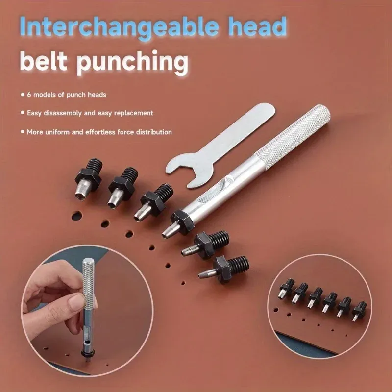Locher Set rund 8 Teile für dicke Ledergürtel