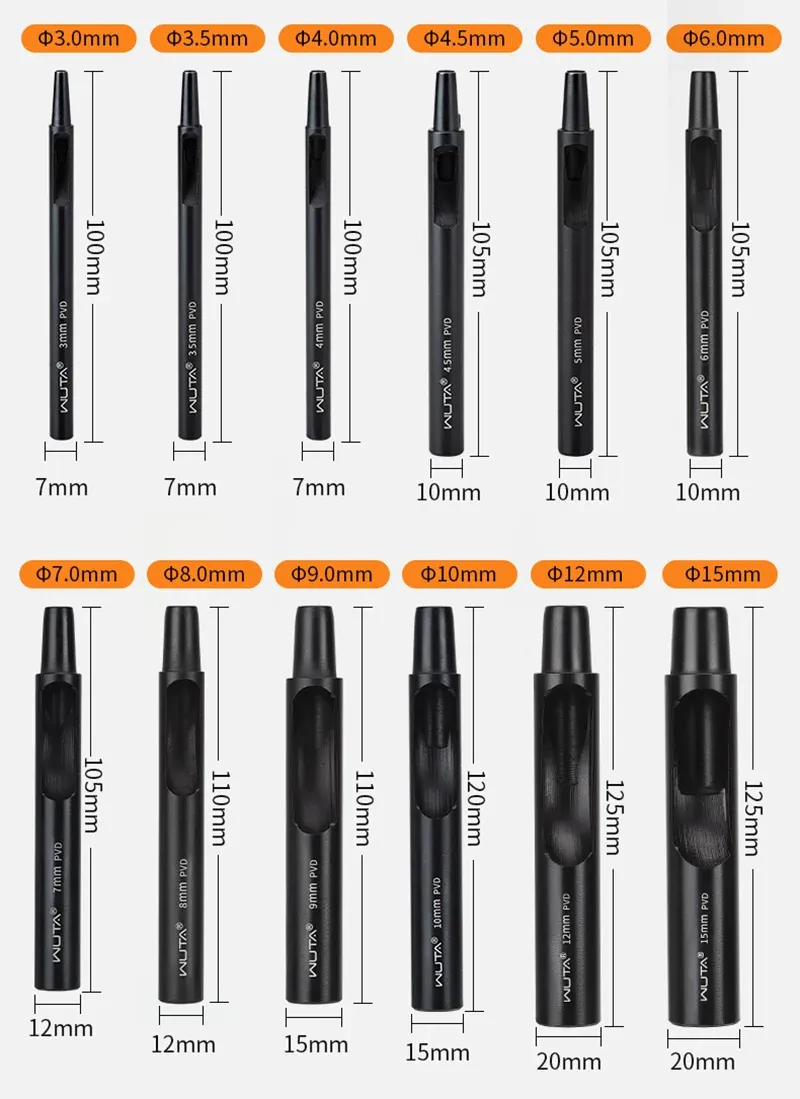Locher Titan rund 1 bis 5 mm für Lederhandwerk