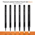 Locher Titan rund 1 bis 5 mm für Lederhandwerk – Farbe Set A (Small 6 Pcs)